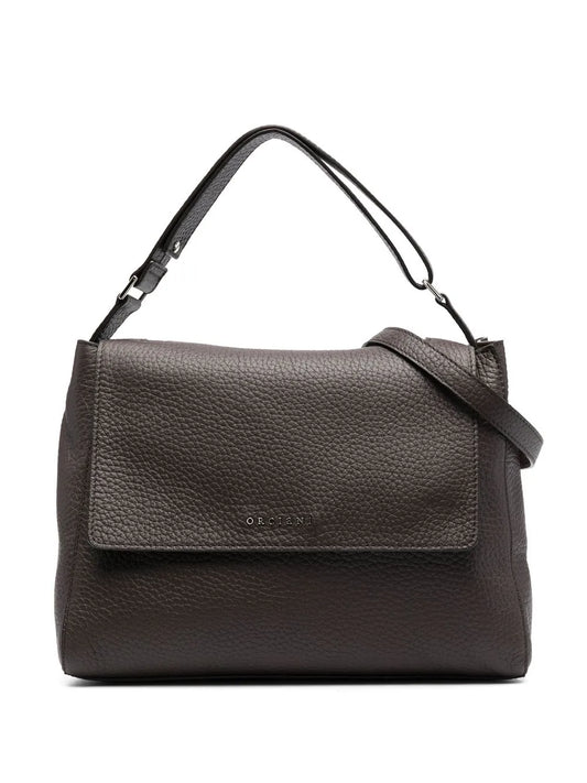 Orcianilogo-lettering leather bag