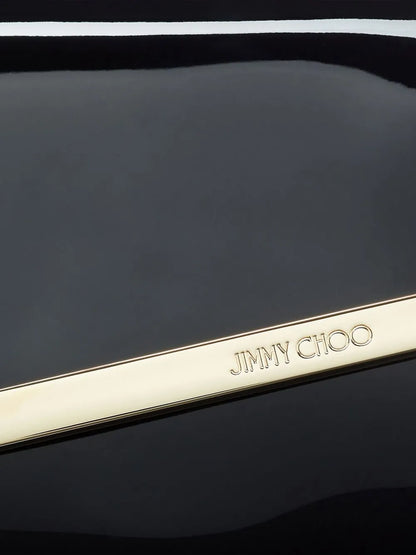 Jimmy ChooEmmie patent leather clutch bag