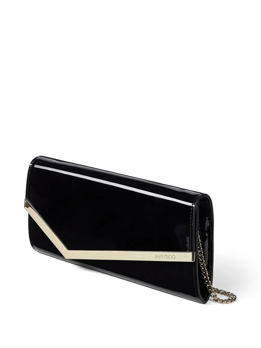 Jimmy ChooEmmie patent leather clutch bag