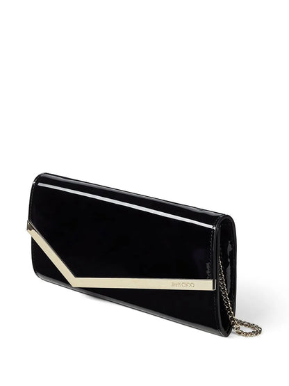 Jimmy ChooEmmie patent leather clutch bag
