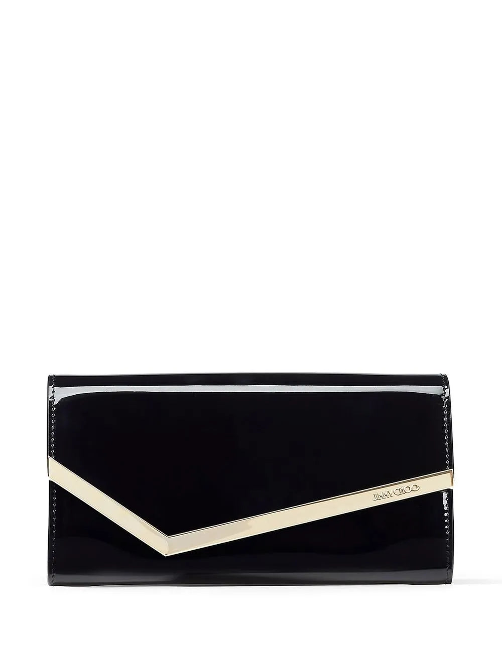 Jimmy ChooEmmie patent leather clutch bag