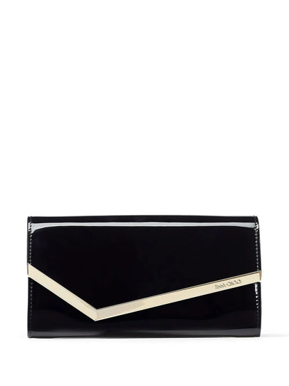 Jimmy ChooEmmie patent leather clutch bag