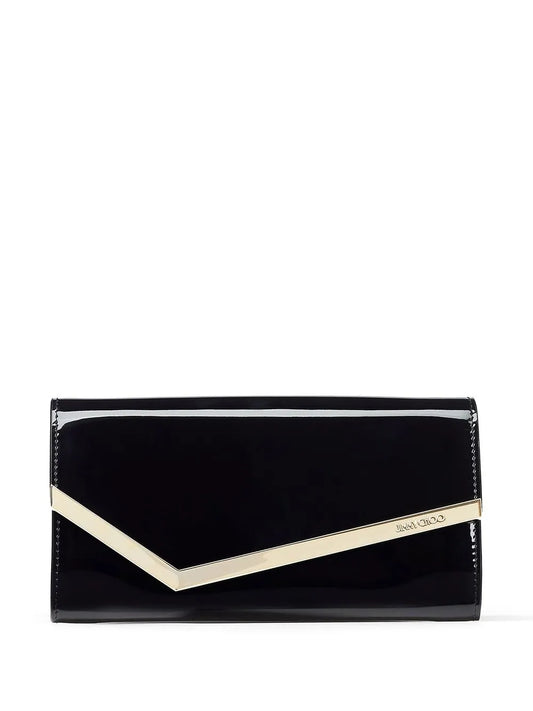 Jimmy ChooEmmie patent leather clutch bag