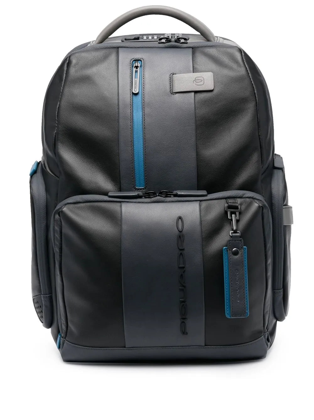 PIQUADROdebossed-logo detail backpack
