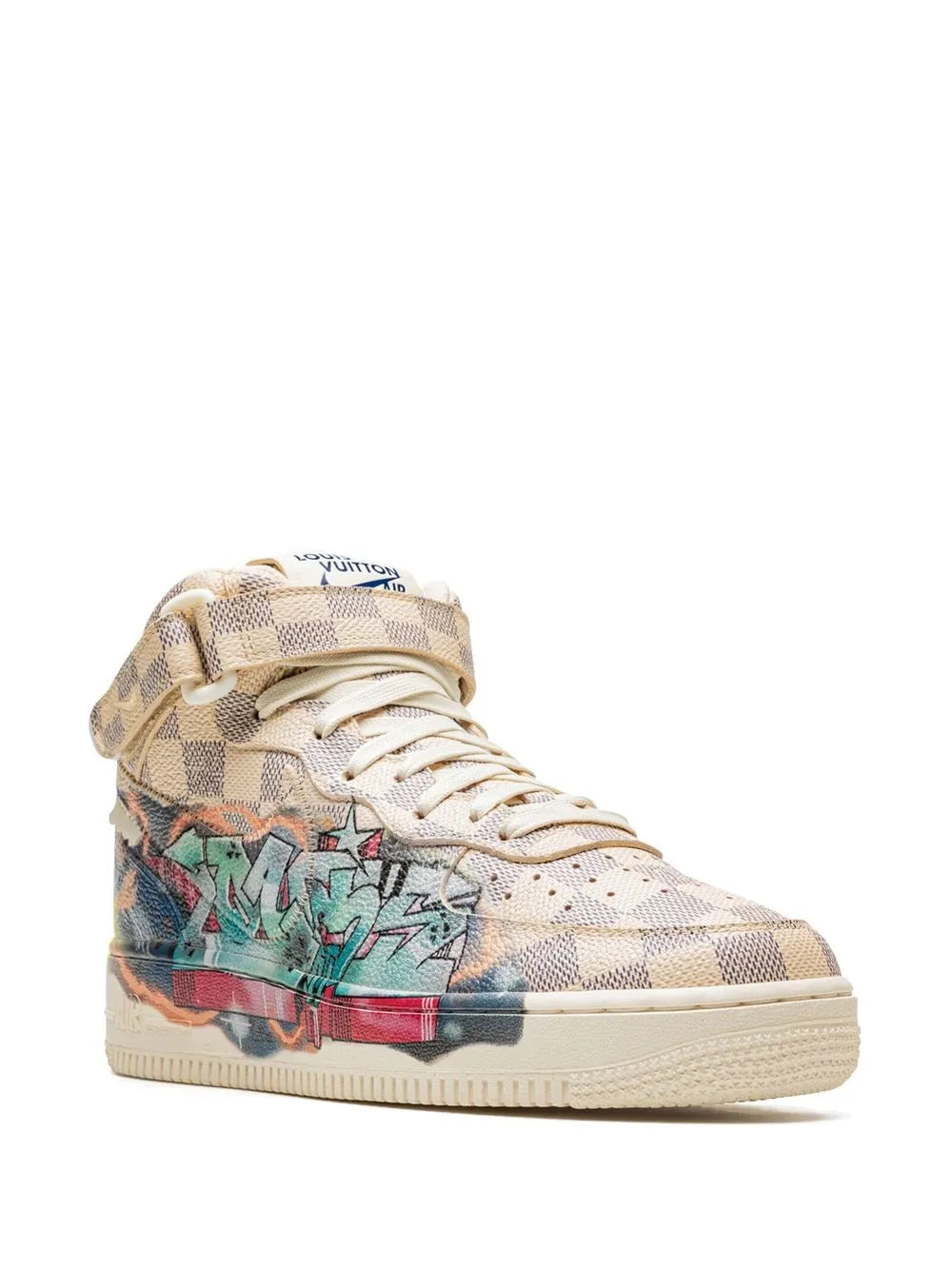 Nike X Louis Vuitton Air Force 1 Mid Virgil Abloh - Graffiti Sneakers floriamart.shop