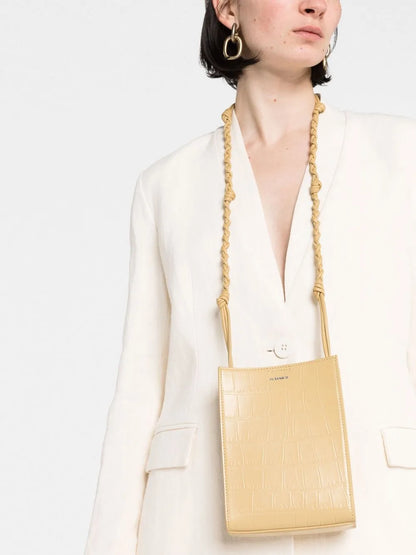 Jil SanderTangle crocodile-effect crossbody bag