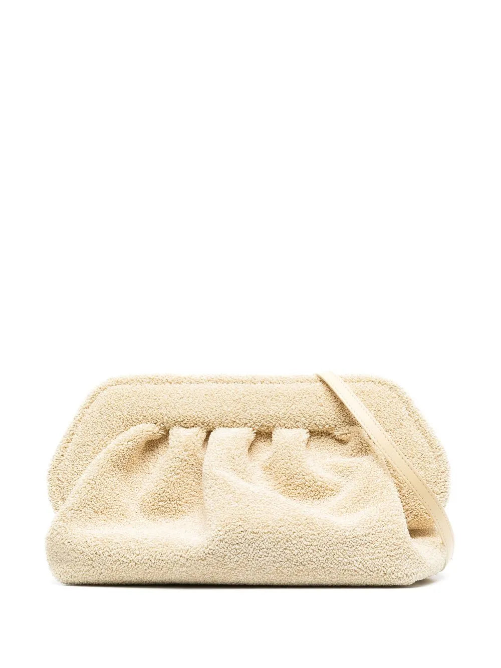 Themoire-fur clutch bag