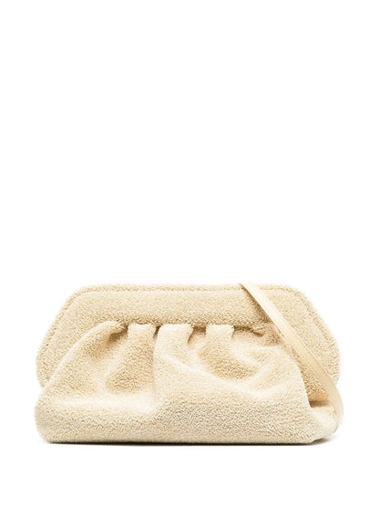 Themoire-fur clutch bag