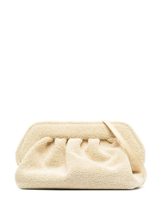 Themoire-fur clutch bag