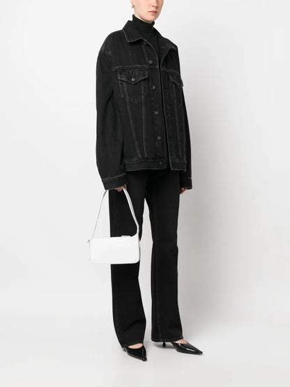 Courreszip-fastening shoulder bag
