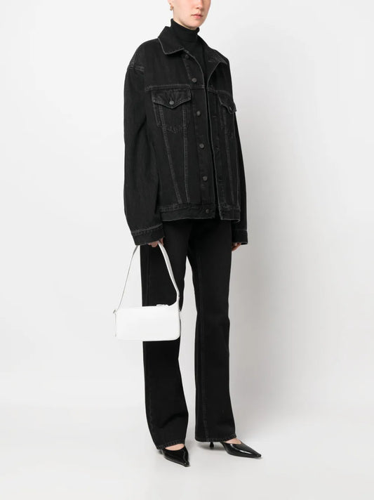 Courreszip-fastening shoulder bag