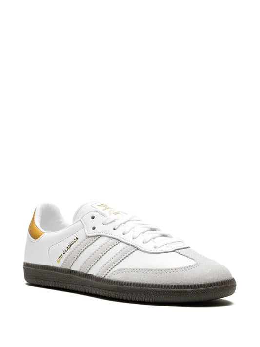 adidas X Kith Samba ?hite/Grey/Gold?Sneakers