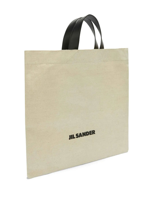 Jil Sanderlogo-print cotton tote bag