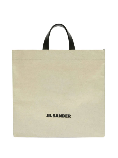 Jil Sanderlogo-print cotton tote bag