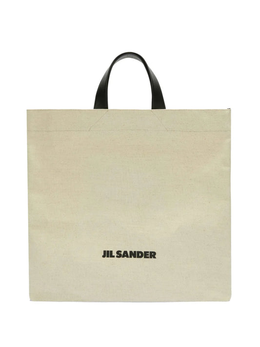 Jil Sanderlogo-print cotton tote bag