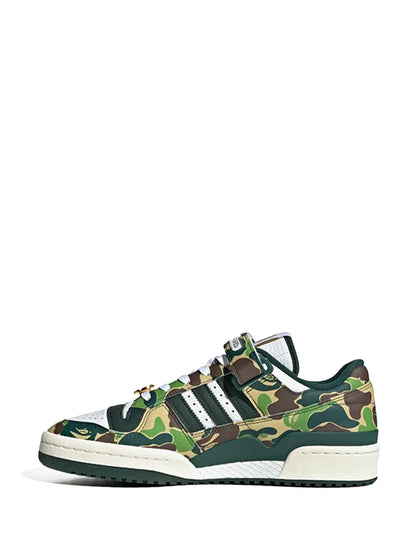 adidas X Bape Forum 84 Low 30Th Anniversary Green Camo Sneakers