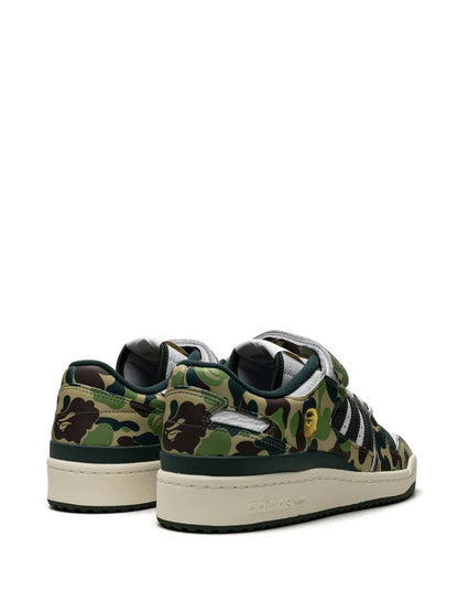 adidas X Bape Forum 84 Low 30Th Anniversary Green Camo Sneakers