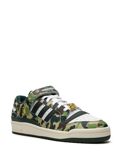 adidas X Bape Forum 84 Low 30Th Anniversary Green Camo Sneakers