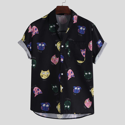 Slim Tops men shirts Printed floriamart