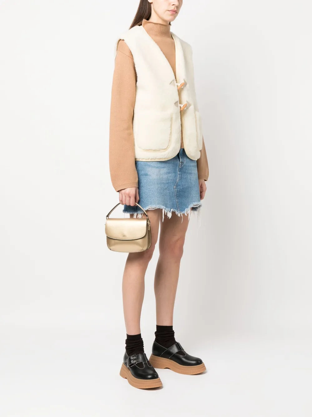 A.P.C.logo-print tote bag floriamart.shop