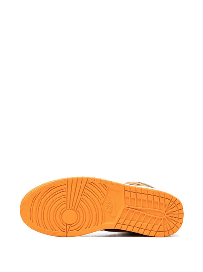 Air Jordan 1 Mid Black Orange Sneakers
