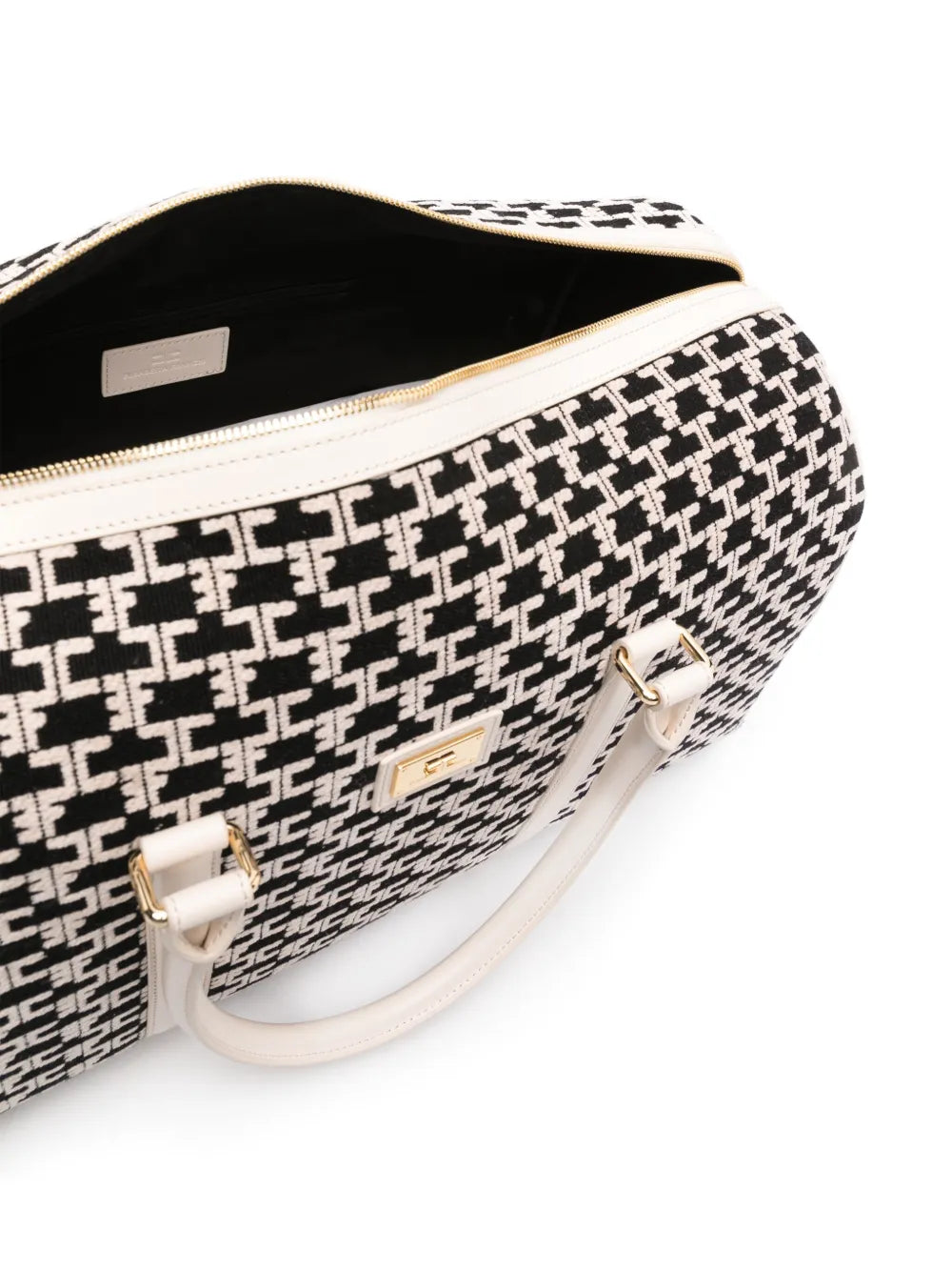 Elisabetta FranchiWeekender monogram-jacquard bag