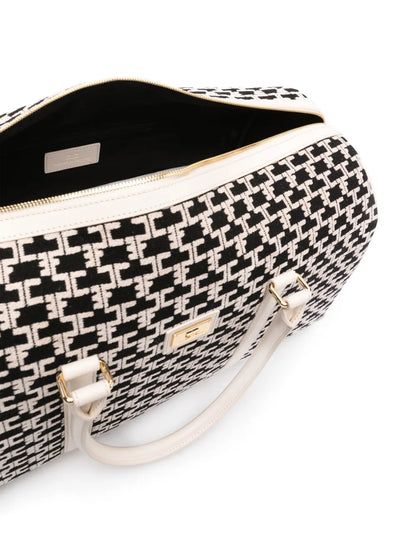 Elisabetta FranchiWeekender monogram-jacquard bag