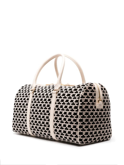 Elisabetta FranchiWeekender monogram-jacquard bag