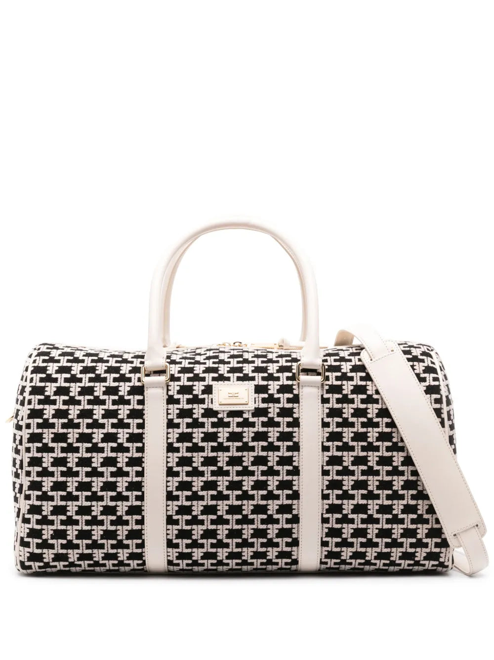 Elisabetta FranchiWeekender monogram-jacquard bag