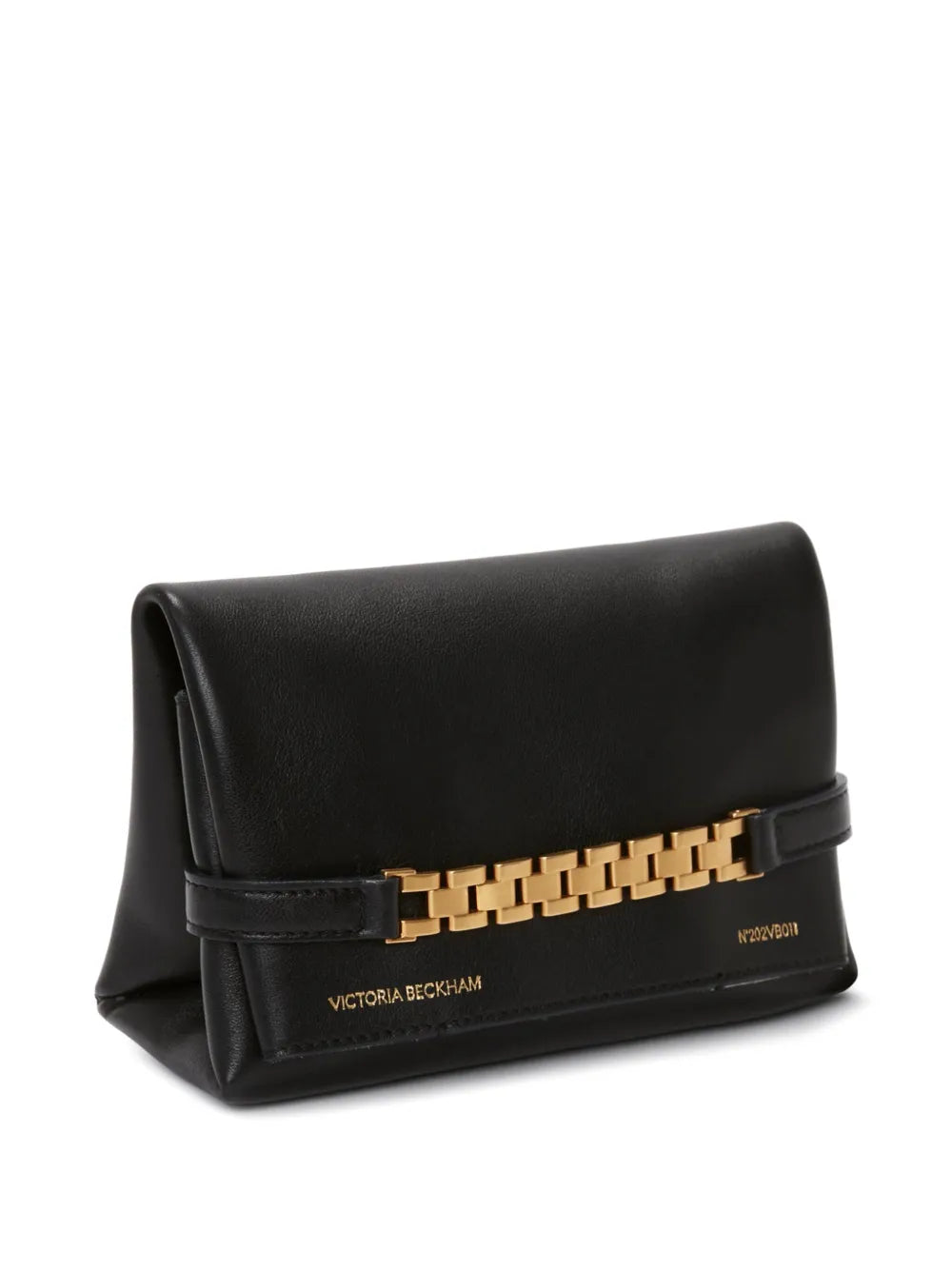 Victoria Beckhamlogo-print leather clutch bag
