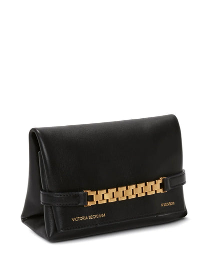 Victoria Beckhamlogo-print leather clutch bag
