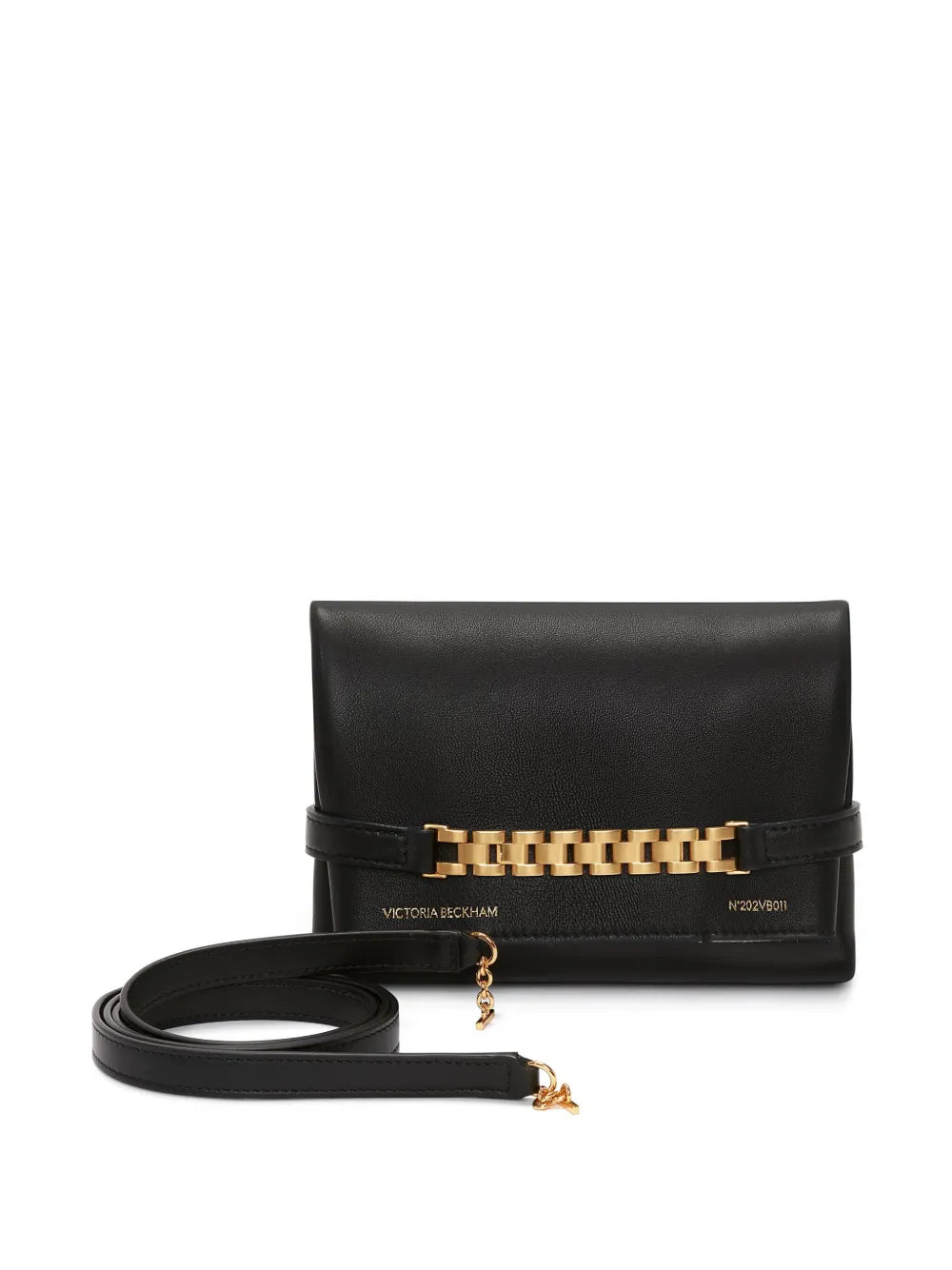 Victoria Beckhamlogo-print leather clutch bag
