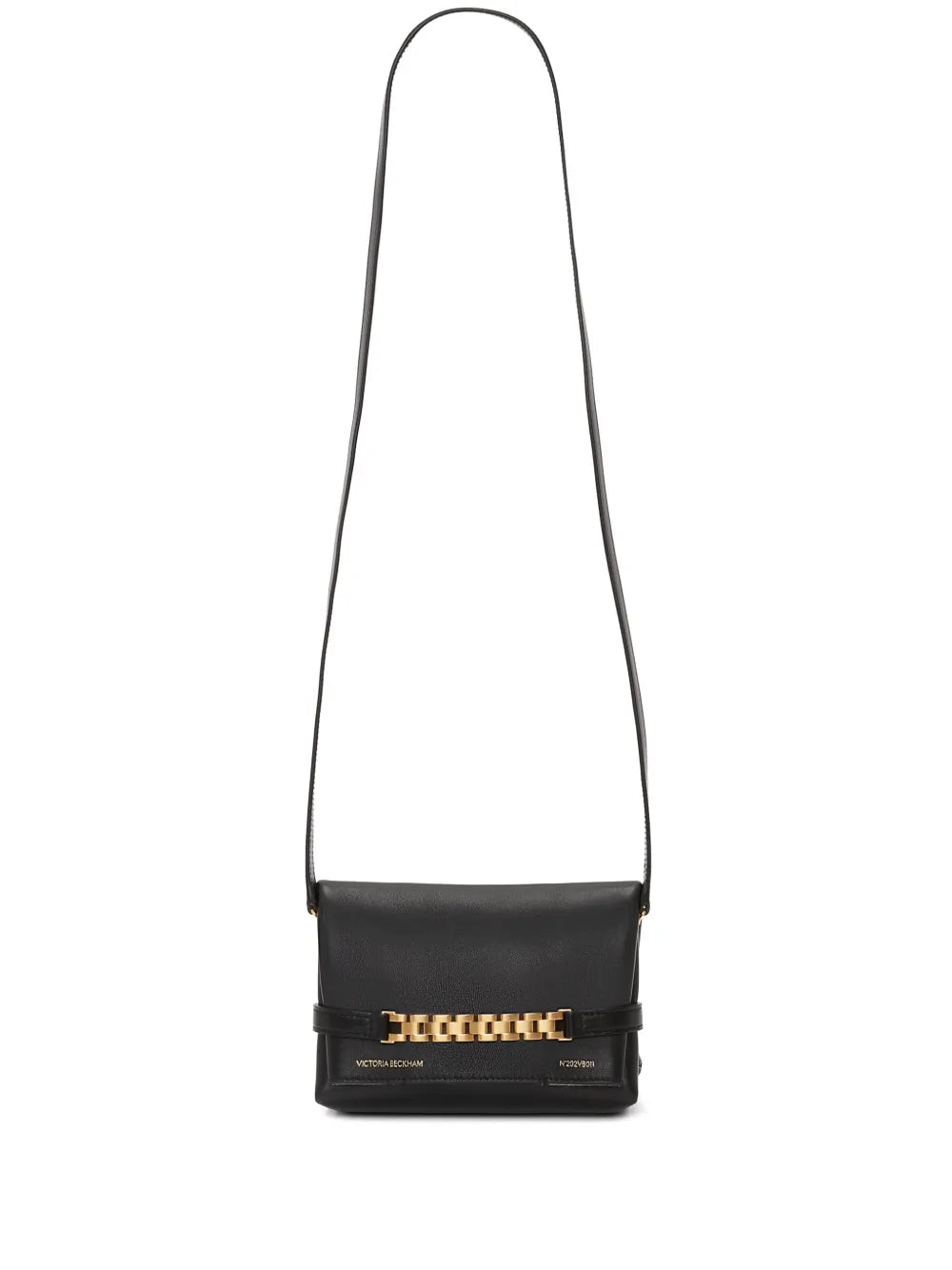 Victoria Beckhamlogo-print leather clutch bag