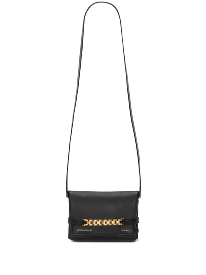 Victoria Beckhamlogo-print leather clutch bag