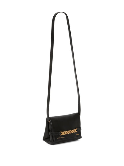 Victoria Beckhamlogo-print leather clutch bag