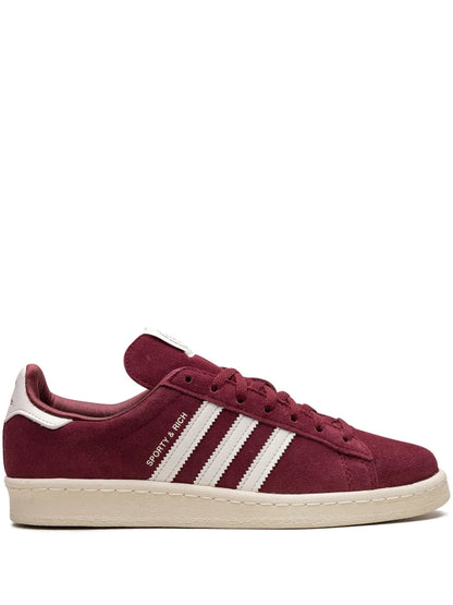 adidas Campus 80S Sporty & Rich - Merlot Cream Sneakers Floriamart
