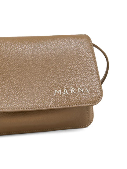 RunwayMarnilogo-embroidered leather shoulder bag