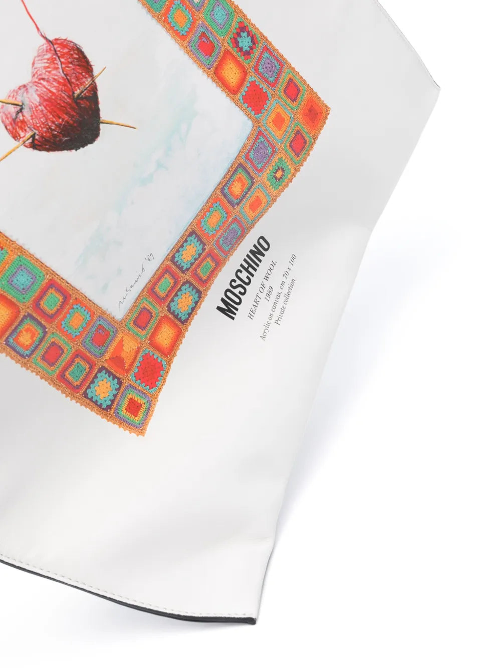MoschinoHeart of Wool-print shoulder bag