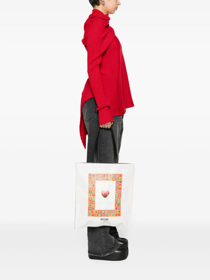MoschinoHeart of Wool-print shoulder bag