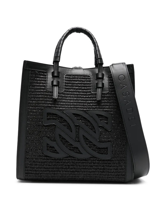 CasadeiBeaurivage raffia tote bag