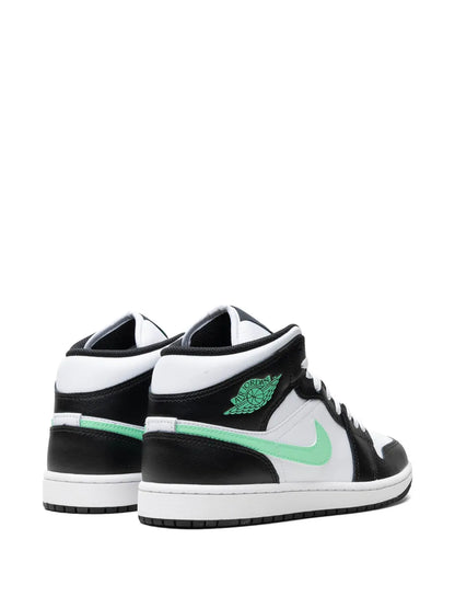 Air Jordan 1 Mid Green Glow Sneakers