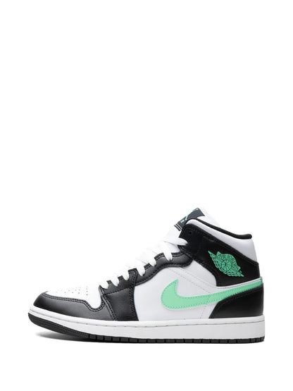 Air Jordan 1 Mid Green Glow Sneakers