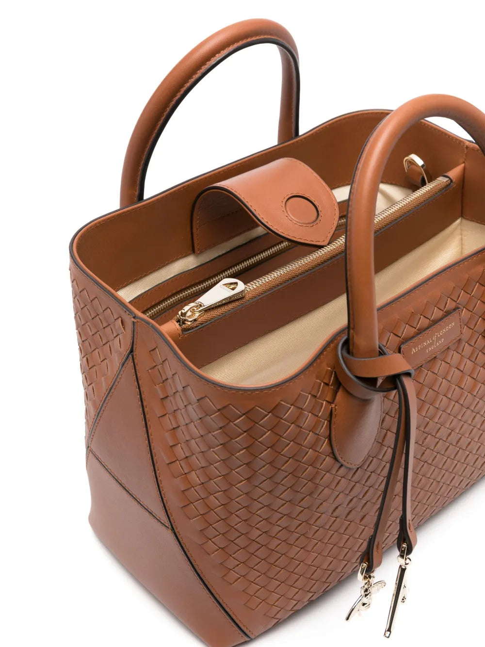 Aspinal Of Londonmedium London woven tote bag