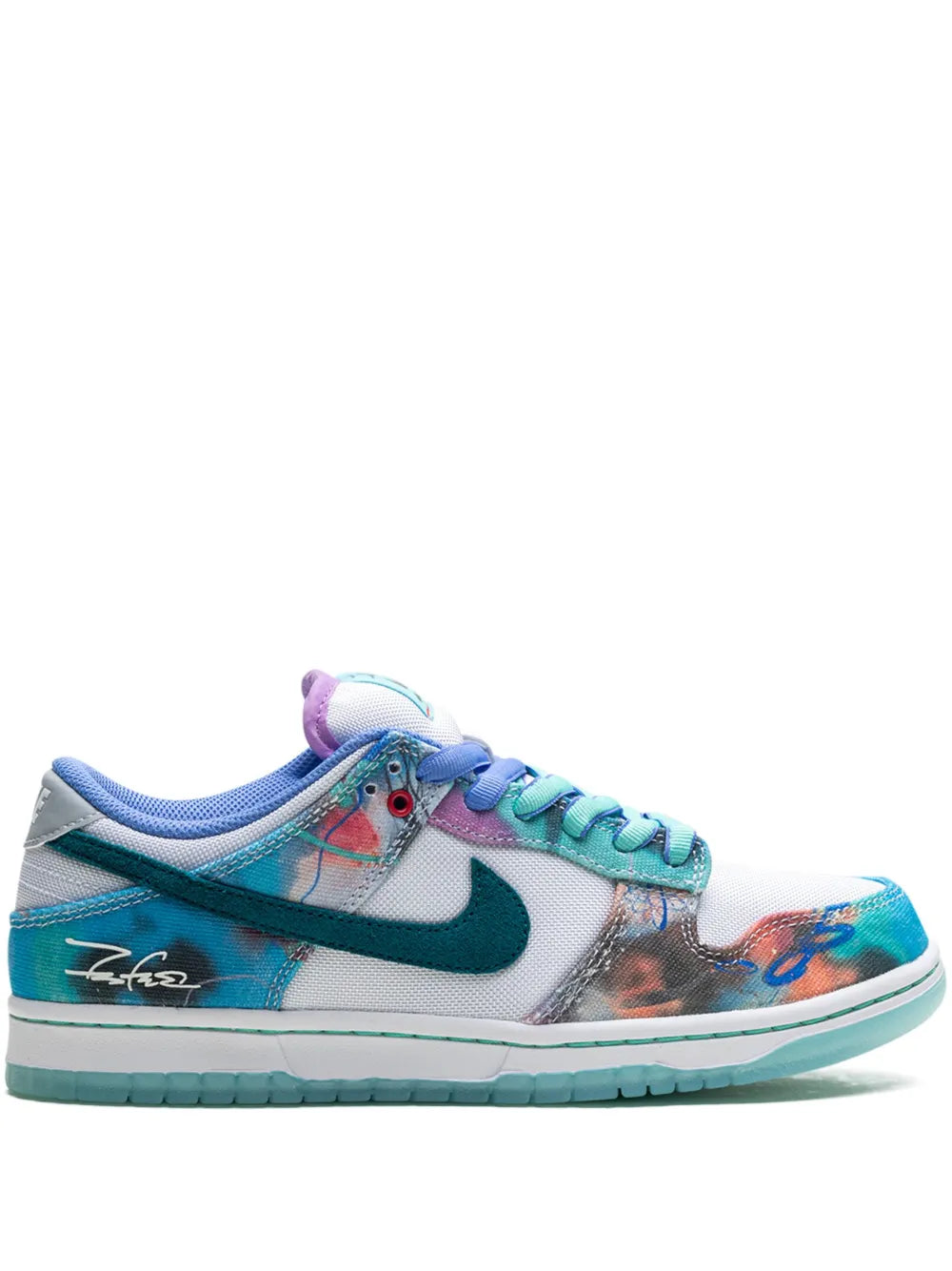 Nike X Futura Laboratories Sb Dunk Low Bleached Aqua Sneakers floriamart.shop