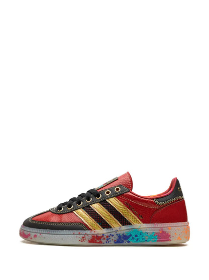 adidas Handball Spezial S.E.E.D. - Scarlet Gold Paint Splatter Sneakers Floriamart