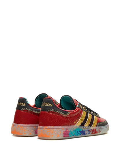 adidas Handball Spezial S.E.E.D. - Scarlet Gold Paint Splatter Sneakers Floriamart