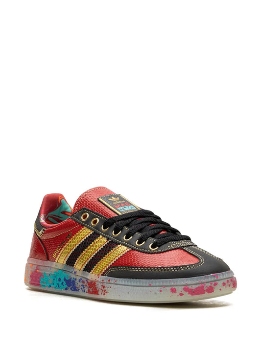 adidas Handball Spezial S.E.E.D. - Scarlet Gold Paint Splatter Sneakers Floriamart