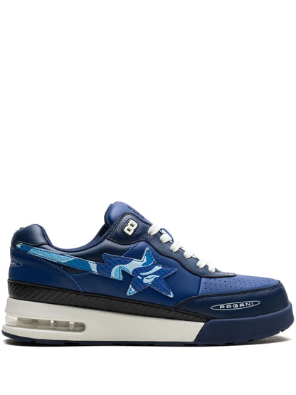 A Bathing Ape?X Pagani Roadsta Navy Abc Camo Sneakers Floriamart