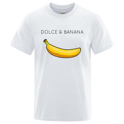 Dolce Banana Fashion Print Men T-shirts floriamart