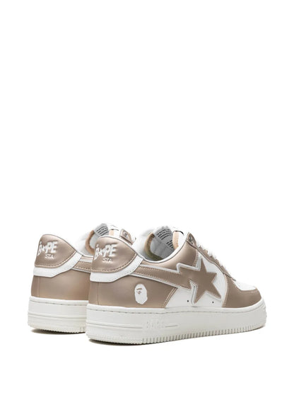 A Bathing Ape?Bape Sta #4 M1 Beige Sneakers Floriamart